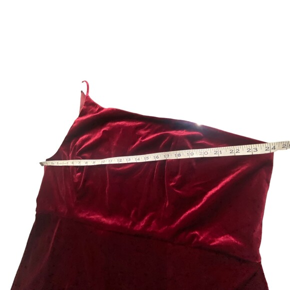 After Six 1556 Size 24 plus Velvet Long Maxi Dress Cabernet Burgundy - Picture 8 of 8